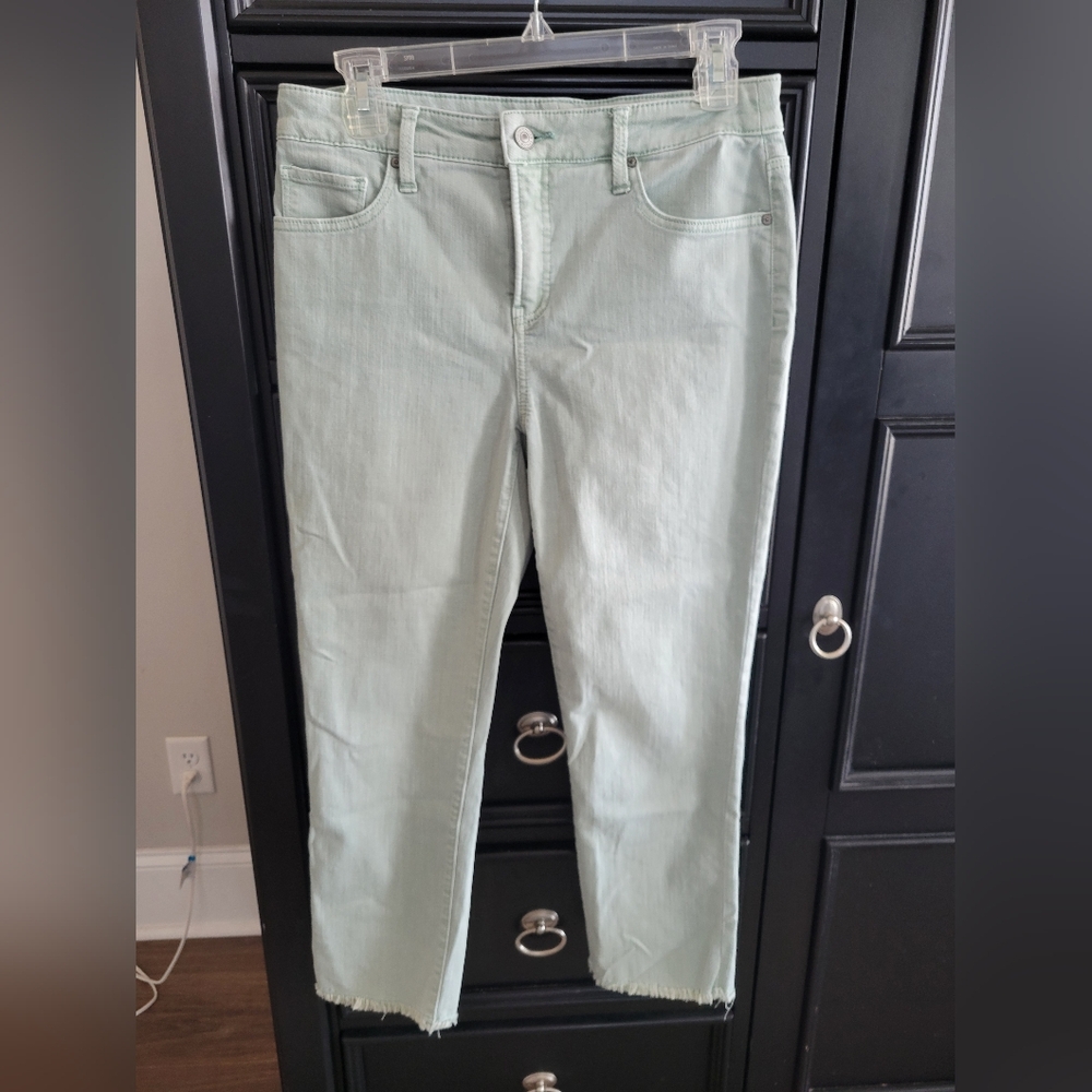 Chicos Women's Light Green Cropped Jeans